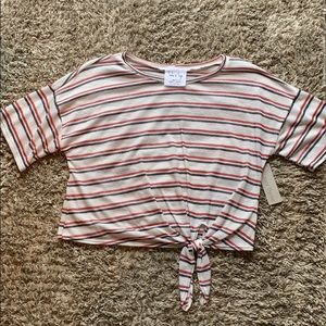 Red white and blue striped shirt